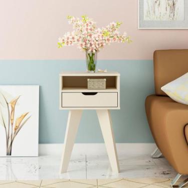 Imagem de Mesa de Apoio 1 Gaveta Vip Artely, Off White