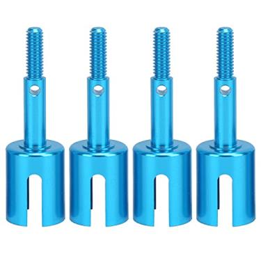 Imagem de SIWOTED 4 unidades RC liga de alumínio copo do eixo da roda traseira dianteira para peças de atualização de carro Tamiya TT01 RC