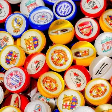 Imagem de Kit 50 Bolinhas Pula Pula Times de Futebol Internacionais Variados 27mm