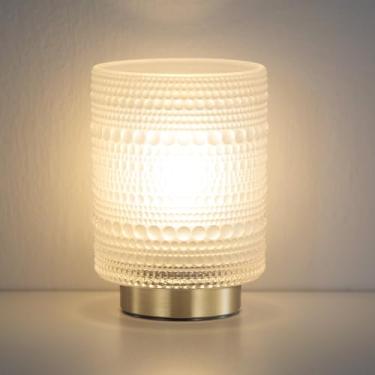 Imagem de Mirasium Pequena lâmpada estética decorativa com temporizador para decoração de prateleira/cabeceira/mesa de café, lâmpadas sem fio operadas por bateria para dormitório/escritório/pátio/entrada/manto