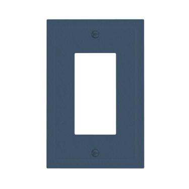 Imagem de WUYOCHA Capas de tomada decorativas Encore azul marinho 1 Gang Rocker placa de cobertura de interruptor de luz placas de parede únicas para tomadas elétricas, capas de placa de interruptor para quarto