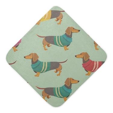 Imagem de Burbuja Dog in Sweater Toalha de banho para bebê - Toalha com capuz de musselina macia e absorvente para recém-nascidos, 89 x 89 cm