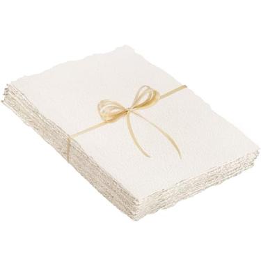 Imagem de 25 folhas de papel aquarela 9 x 12, 300 g/m2, papel artesanal áspero/texturizado para aquarelas, convites de casamento, cartões, artesanato