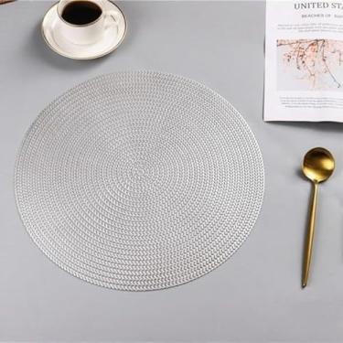 Imagem de Kit Jogo Americano – Suplá de Mesa Elegante e Durável para Jantar e Almoço, Ideal para Decoração de Mesa(Prata,KIT 8 PEÇAS)