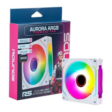 Imagem de Cooler 120mm Round 5 Aurora Forward - 120mm - ARGB - Branco - R5-AURORA-FW-W-2193