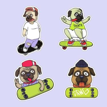 Imagem de Adesivo de Parede Infantil Kawaii com Animais Fofos para Quarto de Criança 50x50cm