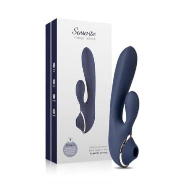 Imagem de Vibrador e Sugador Recarregável Sensevibe Mega Rabbit