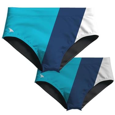 Imagem de COMBO PAI E FILHO SUNGA TECH WAVE COM FORRO E PROTEÇÃO UV 50+ CORES (AZUL, PP e 14)