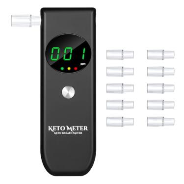 Imagem de Breath Ketone Meter Professional Ketone Breath Tester - Ketone Breath Analyzer & Ketosis Meter | Accurately Monitor Ketosis in Your Breath for Personal Ketosis Tracking, Includes 10 Mouthpieces