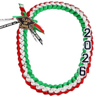 Imagem de FOMOMDI Colar trançado de formatura 2026 Leis para graduação, para estudantes universitários, materiais de festa de pós-graduação, 2026, Poliéster, Sem Pedra Preciosa