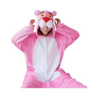 Imagem de Pijamas Kigurumi De Unicórnio Leopardo Rosa Em Flanela Para Mulheres, 