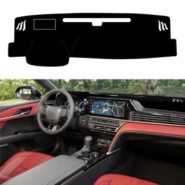 Imagem de Gpaentsn Capa de painel para painel compatível com Toyota Camry 2025, atualização universal para com HUD e sem HUD capa protetora de console central antiderrapante