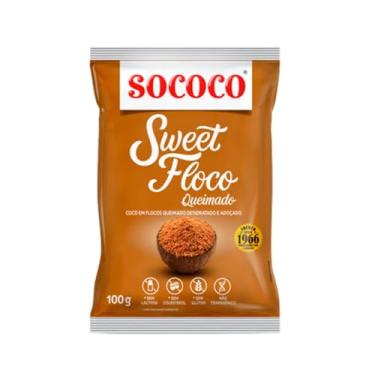 Imagem de Sweet Floco Queimado, Coco em Flocos Desidratado e Adoçado, 1kg, Sem Lactose, Sem Colesterol, Sem Glúten, Não Transgênico Sococco