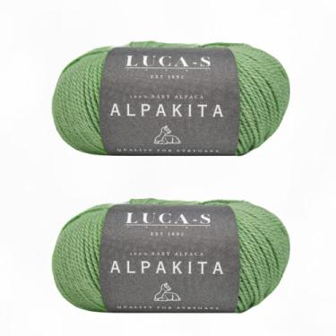 Imagem de Fio de alpaca Luca-S ALPAKITA Baby – 2 novelos de fio de peso DK 100% super macio para tricô e crochê, 100 g, total de 250 m, lã de tricô de alpaca luxuosa