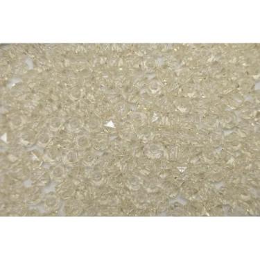 Imagem de Miçanga Cristal Acrílico 8mm Cubo Quadrado 500g Transparente para Artesanato e Bijuteria (Champanhe/Ambar 013)