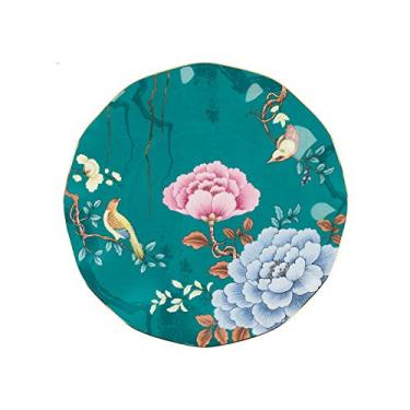 Imagem de Prato de jantar pratos de jantar de porcelana floral de 20 cm, prato de sobremesa de salada de frutas pintado à mão, prato de servir para família e festa, pratos de jantar de cores sortidas (cor