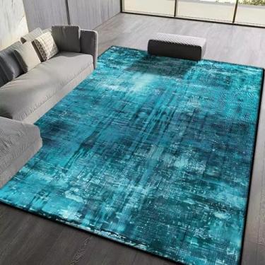 Imagem de JGGXHM Tapetes laváveis para sala de estar decoração abstrata moderna tapete de casa cor sólida antiderrapante grande tapete de porta de entrada 1,5 x 2,1 m (160 x 200 cm)
