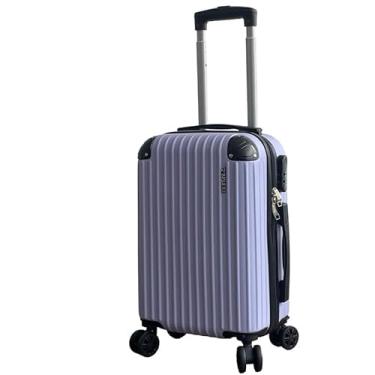 Imagem de Mala de Bordo ABS 10kg 17” a 21” Polegadas Mala de Viagem com Rodinhas 360° Cadeado Código (Lilás-17”(8KG) Modelo-JJJ)