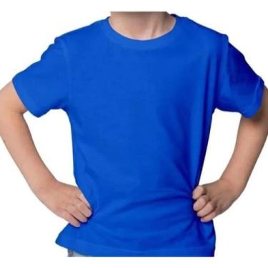 Imagem de Camiseta Infantil Unissex Lisa Manga Curta Tecido 100% Algodão Premium
