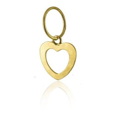 Imagem de Pingente Ouro 18k Coração Vazado Espelhado PG-051 - 750NETOZ