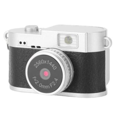 Imagem de Luocute Câmera Com Chaveiro, Vídeo 2K FHD, Foto de 2 MP, Tela Colorida de 1,47 Polegadas, 4 Filtros, Flash LED, Câmera Digital retrô Pequena Recarregável Com Suporte para Cartão de 128 (Preta)