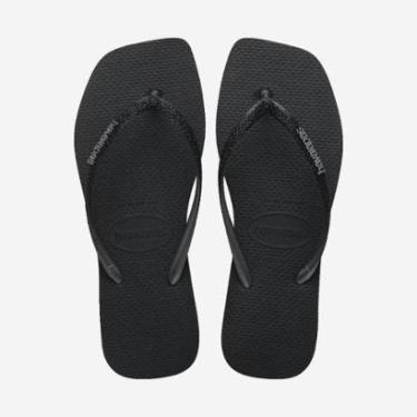 Imagem de Chinelo Havaianas Slim Square Sparkle Preto-Feminino