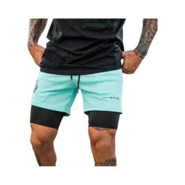 Imagem de Shorts De Corrida Masculinos De Secagem Rápida Em Malha Respirável 2 E
