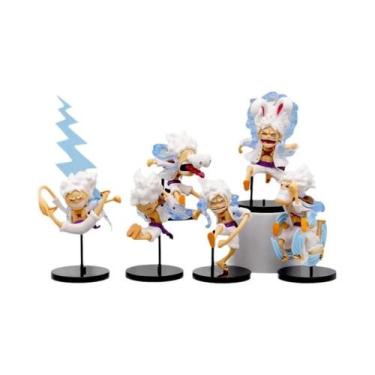 Imagem de Conjunto De Figuras De Ação Gear 5 Sun God Nika Luffy Anime 6 Peças Mo