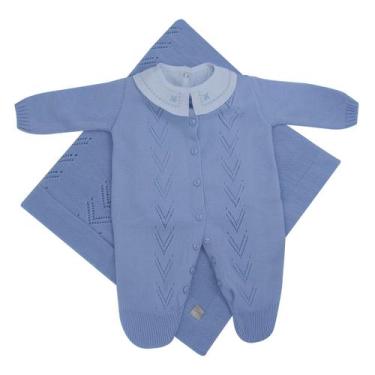 Imagem de Kit Maternidade Setta e Body Gola Bordada Du Azul Claro - Kowak, Azul 