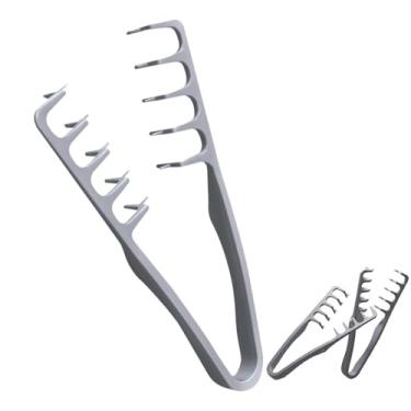 Imagem de Pente texturizante masculino texturizado com alça antiderrapante - Ferramenta de textura fofa para volume de cabelo, dente largo de plástico ABS (cinza)