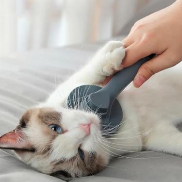 Imagem de Pente de Pinos Autolimpante para Cães e Gatos Limpador Pelos Pet 90 dos Sobreiro Agulhas Aço Inoxidável Seguras ABS Ferramenta Grooming Pets Pelo Longo Curto Produto Limpeza Beleza