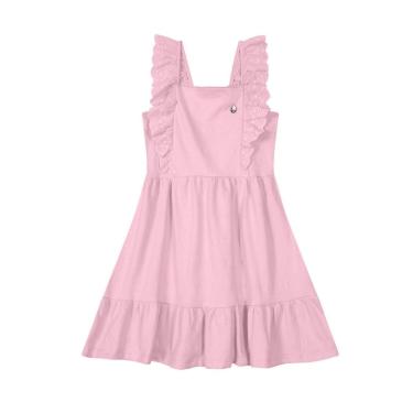 Imagem de Vestido Curto Infantil Menina Rosa Mundi-Feminino