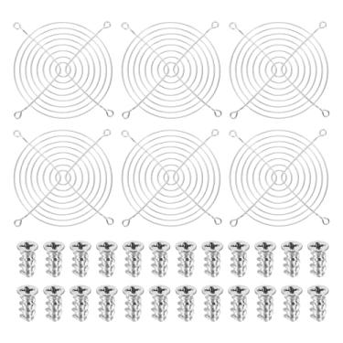 Imagem de PATIKIL Grade de dedo com ventilador de 120 mm, 6 peças de capa de proteção de grade de ventilação de metal com parafusos para oficina industrial, computador, geladeiras domésticas, ar condicionado