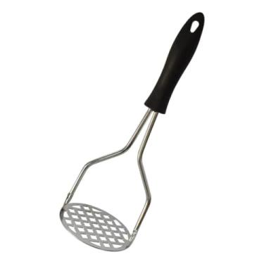 Imagem de Amassador de Batata Inox Manual Ergonômico | Espremedor de Legumes e Purê Cabo Anti-Calor Profissional