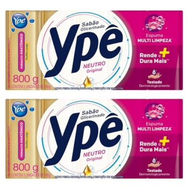 Imagem de Kit com 2 Ypê Sabão em Barra Neutro 900g - 5 unidades de 180g