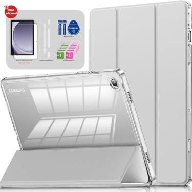Imagem de Capa Robusta de Máxima Proteção para Samsung Galaxy Tab A9+/A9 Plus 11",Case Anti-Impacto, Caneta Stylus Absorvente, Adesivo Coletor de Poeira e Função Despertar/Suspender Automático (Cinzento)