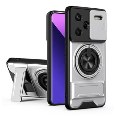 Imagem de SORAKA Capa para Xiaomi Redmi Note 13 Pro Plus 5G com suporte,proteção de lente com janela e capa dupla de PC e TPU compatível com suporte magnético para carro