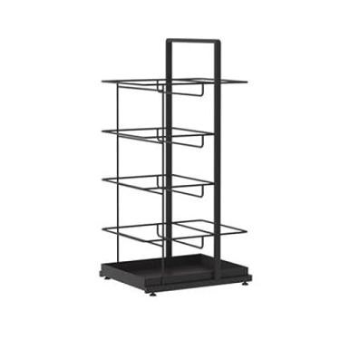 Imagem de x3anggyt5 Suporte de guarda-chuva de entrada doméstica, suporte, decoração de corredor de entrada de metal com bandeja coletora, suporte de armazenamento de decoração de escritório doméstico para