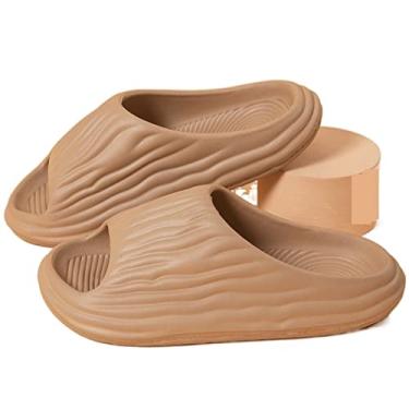 Imagem de x3anggyt5 Sapatos de banheiro 4 cm sandálias de fundo grosso feminino verão novo casal interior casa sandálias masculinas sub exterior feminino chuveiro chinelo (cáqui, 34-35)