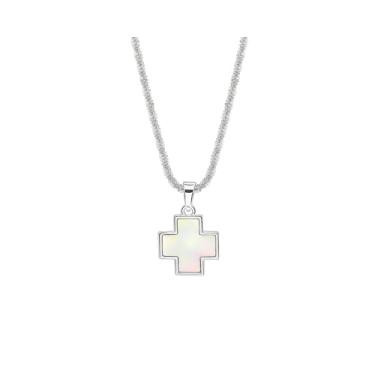 Imagem de Colar de cruz banhado a ouro 18 K para mulheres, gargantilha delicada de corrente de cobra, joia empilhada, presente de aniversário de aniversário e Natal para sua esposa, mãe, senhora, 20 inch, Aço