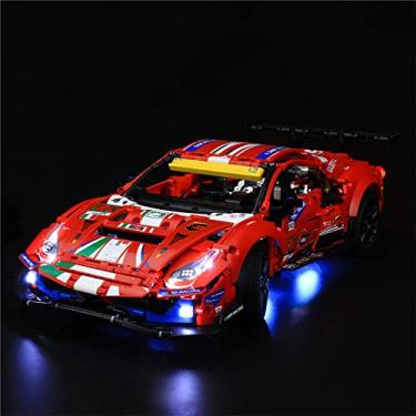Imagem de GEAMENT LED Light Kit Compatible with Lego Ferrari 488 GTE AF Corse #51" - Lighting Set for Technic 42125 Building Model (Model Set Not Included)