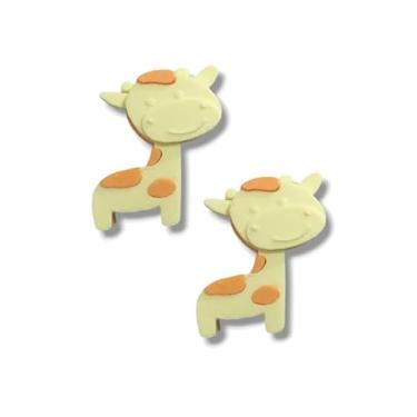 Imagem de 20 Sabonete Artesanal Girafa Safari Girafinha Cute - Escolha a cor e Aroma (Amarelo Escuro com Marrom, Giov ana Baby)