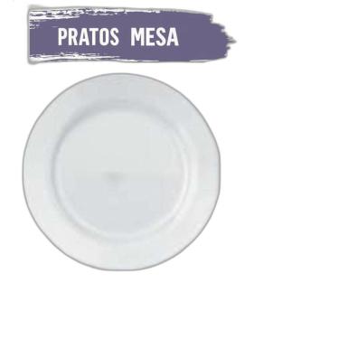 Imagem de Jogo De Prato Menu 06 Pratos Rasos - 24Cm Vidro Branco