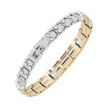 Imagem de Pulseira Magnética De Aço De Titânio Para Mulheres E Homens, Ímãs De N