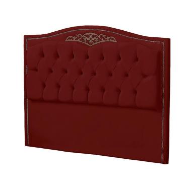 Imagem de Cabeceira Casal Queen Size Estofada Para Cama Box Maitê Veludo Cor Marsala