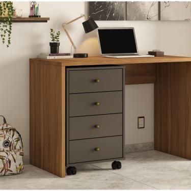 Imagem de Gaveteiro 4 Gavetas Com Rodízios Joy Baker Grafito