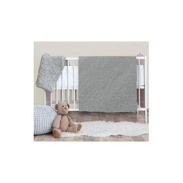 Imagem de Manta cobertor bebe Confort microfibra Cinza 90 x 110 cm - 100% poliés