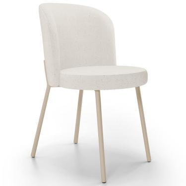 Imagem de Cadeira Para Sala De Jantar Cozinha Estofada Gavi Arena L02 Linho Bege - Lyam Decor