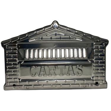 Imagem de Caixa De Correios Tijolinho Toda Em Inox Grande 20x25x12cm Cromado