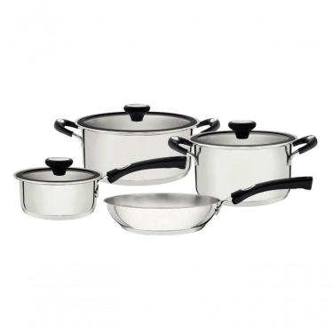 Imagem de Jogo De Panelas Tramontina Solar Silicone Em Aço Inox 4 Peças